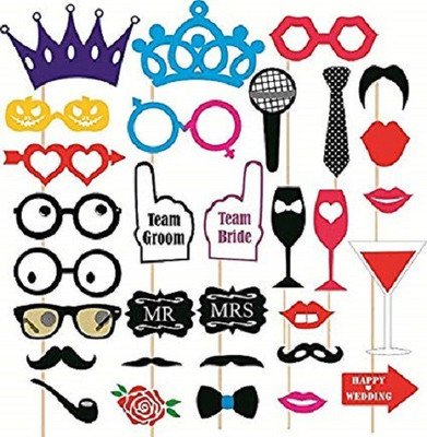 

Kala Decorators Set Of 31 Funny Wedding Party props,Photo booth props,Bride to be props,Groom to be props For Wedding,Party Photo Booth Board(Wedding, Party)