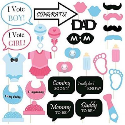 

Kala Decorators Set Of 30 Baby Shower Party props,Photo booth props For Party Photo Booth Board(Party)
