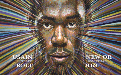 

Usain Bolt Fine Quality Sports Wall Poster Fine Art Print(12 inch X 18 inch, Rolled)