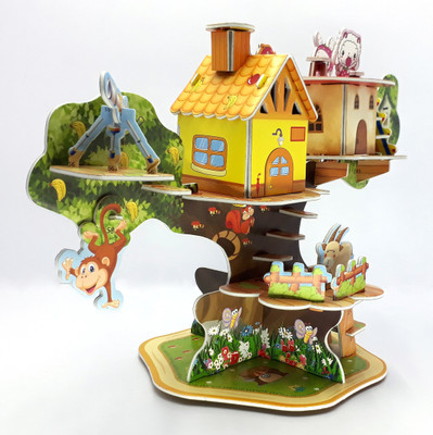 

3D PUZZLE WONDER TREE HOUSE UPHAR GIFT GALAXY(4 Pieces)