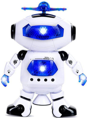 

Funlaro Naughty Dancing Robot with Swinging Arms & Head with Lights & Music (Multicolor)(White)