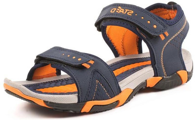 10 OFF on STAED Men Grey and Orange Sports Sandals on Flipkart