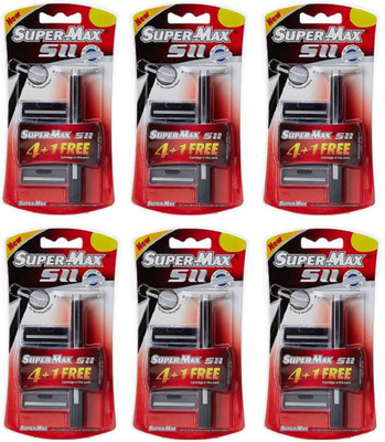 

Super Max SuperMax SII Razor Set ( 6 Razor, 30 Cartridges )(Pack of 6)
