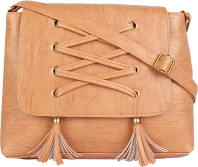 

Bpbag1 Women Casual Beige PU Sling Bag