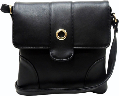 

Madame Exclusive Women Casual, Evening/Party Black Leatherette Sling Bag