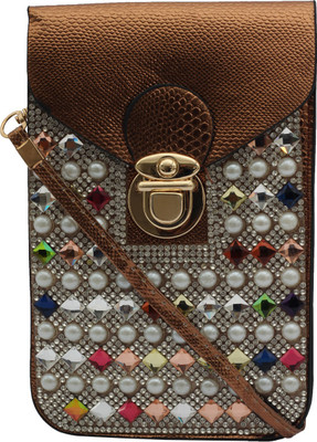 

capreo Women Casual Brown PU Sling Bag