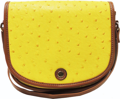 

Madame Exclusive Women Casual Yellow Leatherette Sling Bag