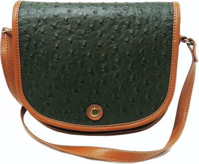

Madame Exclusive Women Casual, Evening/Party Green Leatherette Sling Bag