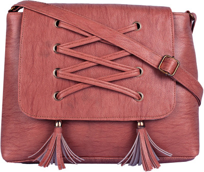 

Bpbag1 Women Casual Maroon PU Sling Bag