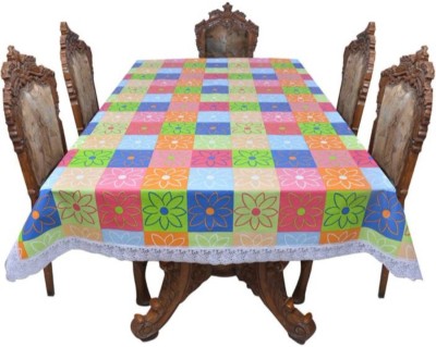 CASA FURNISHING Floral 6 Seater Table Cover(Multicolor, PVC (Polyvinyl Chloride))
