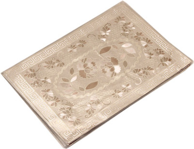 KUBER INDUSTRIES Rectangular Pack of 6 Table Placemat(Silver, PVC (Polyvinyl Chloride))