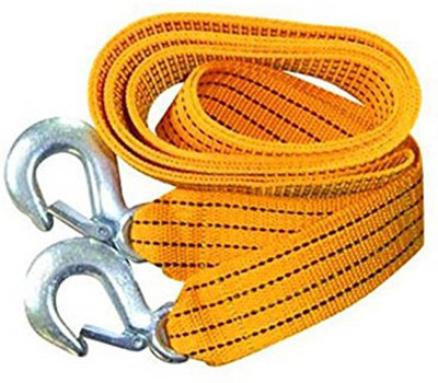 

AutoKraftZ Premium Heavy Duty Car Emergency Tow Pull Rope Strap With Hooks for universal for all car 3 m Towing Cable(Nylon, 3000 kg Pull Capacity)