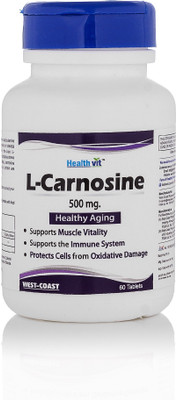

HealthVit L - Carnosine 500 mg 60 Tablets For Healthy Aging(60 No)