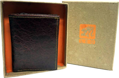 

Leo Men Brown Genuine Leather Wallet(8 Card Slots)