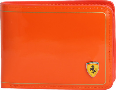 

Ferrari Shining Men Orange Canvas Wallet(5 Card Slots)
