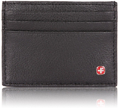 

Swiss Gear Men Black Genuine Leather Card Holder(6 Card Slots)