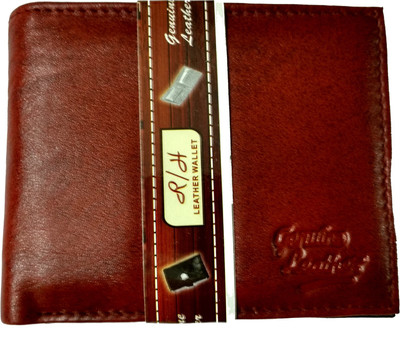 

R H Leather Boys Brown Genuine Leather Wallet(8 Card Slots)