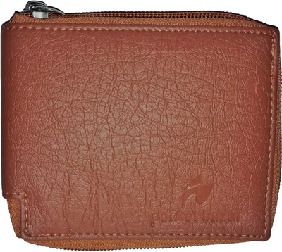 

pocket bazar Men Casual Brown Artificial Leather Wallet(3 Card Slots), Tan