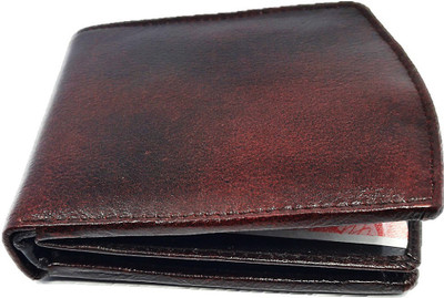 

Rockwell fashion Men Brown Genuine Leather Wallet(6 Card Slots), Darkbrown