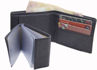 

Nietz Men Black Artificial Leather Wallet(10 Card Slots)