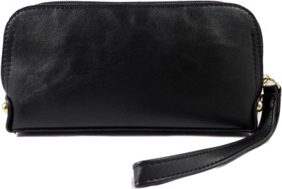 

SB Women Black Artificial Leather Wallet(11 Card Slots)