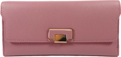 

SB Women Pink Artificial Leather Wallet(11 Card Slots)