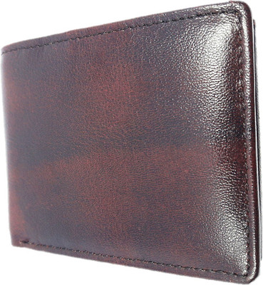 

Rockwell fashion Men Brown Genuine Leather Wallet(8 Card Slots), Dark brwon
