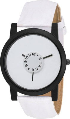 

GUOYU Stylish White Leather Strap Girls Watch For Men And Women Watch - For Men
