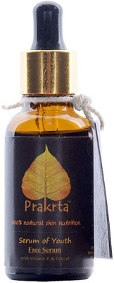 

Prakrta Serum Of Youth with Vit E & CoQ10 - 100% natural face oil for dry/sensitive skin, no added fragrance(30 ml)