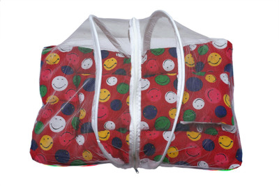 

Poddar Fashion Square Multiprint Bedding Set with Mosquito Net Bed Canopy for Newborn Baby Sleep Night Mosquito Netting Camping with Pillow Sleeping Mosquito Net Round(Fabric, Red)