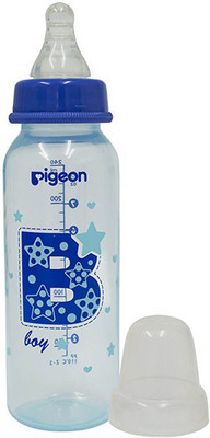

Pigeon 240 Ml Peristaltic Clear Nursing Bottle Boy (Blue) - 240 ml(Blue)