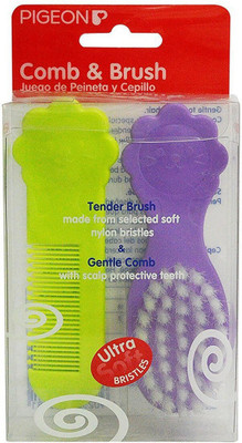 

Pigeon Baby Hair Comb & Hair Brush(Multicolor)