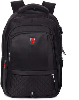 

Online World Heavy Duty (15.4inches) Water Resistance Travel Notebook Laptop Backpack with USB Port.Having Square Design at The Bottom 15.4 L Laptop Backpack(Black)