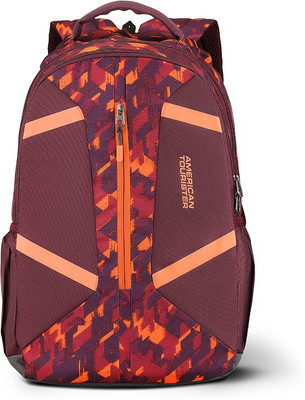 

American Tourister Meso Sch Bag 02 30.5 L Backpack(Multicolor), Burgundy