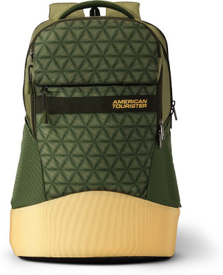 

American Tourister X-lete Lap Bag 02 26.5 L Backpack(Yellow, Green), Olive