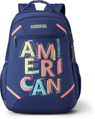 

American Tourister Rave Sch Bag 03 29 L Backpack(Blue), Ink blue