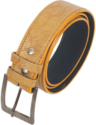 

FRIKKETTONS Men Party Tan Artificial Leather Belt