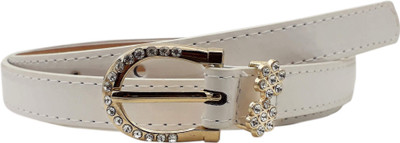 

Baluchi Women Party, Casual White Artificial Leather Belt