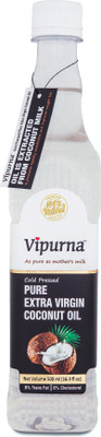 

Vipurna Cold Pressed Extra virgin Coconut Oil 500 ml - Hair Oil(500 ml)