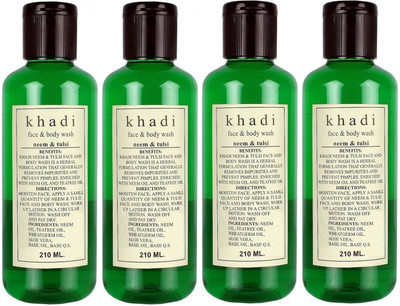 

Khadi Herbal Neem & Tulsi Face and Body wash(1050 ml, Pack of 5)