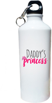 

red buzz Spill Proof Sipper Water Bottle for School Kids, Adults, Gym and Travel, Daddy's Princess Printed Water Bottle 750 Sipper(Pack of 1, Multicolor), Pink;whte