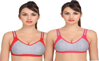 Embibo Women T-Shirt Non Padded Bra(Grey)