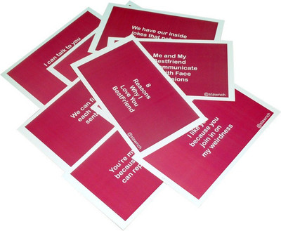 

STAWNCH STAWNCH 8 REASONS WHY I LOVE MY BEST FRIEND GIFT CARDS[SET OF 8 CARDS SIZE 6" X 3.5"] Greeting Card(Purple, Pack of 1)