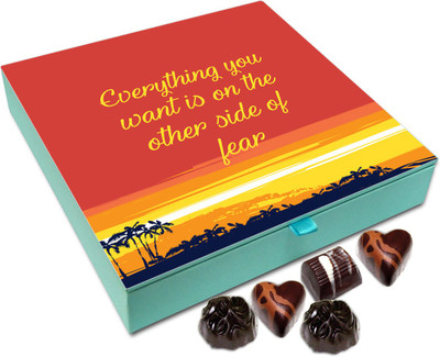 

Chocholik Gift Box - Everything You Want Is On The Other Side Of Fear - 9pc Truffles(108 g)