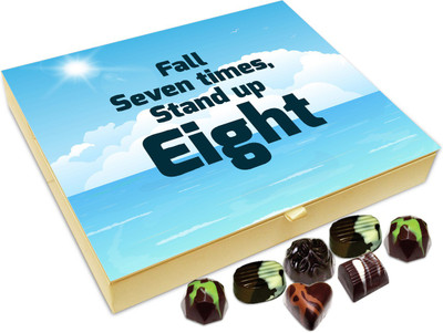 

Chocholik Gift Box - Fall Seven Times, Stand Up Eight - 20pc Truffles(240 g)