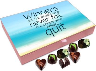 

Chocholik Gift Box - Winners Are Not People Who Never Fail - 12pc Truffles(144 g)