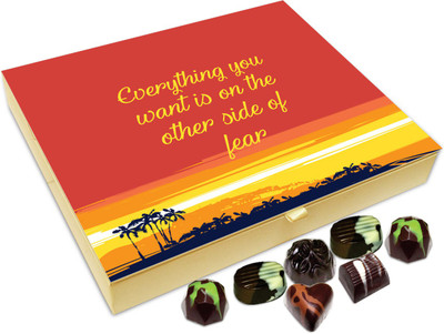 

Chocholik Gift Box - Everything You Want Is On The Other Side Of Fear - 20pc Truffles(240 g)