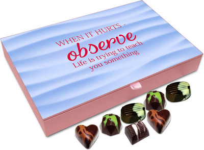 

Chocholik Gift Box - When It Hurts - Observe - 12pc Truffles(144 g)