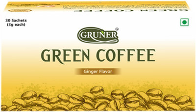 Gruner Gruner's Ginger Flavored Unroasted Green Coffee Powder Instant Coffee(90 g, Ginger Flavoured)