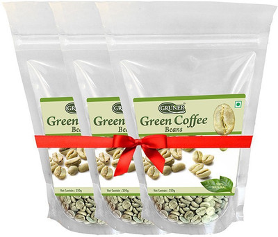 

Gruner Gruner's Natural Unroasted Green Coffee Beans (Combo 3 Pack) Filter Coffee(3 x 83.33 g)